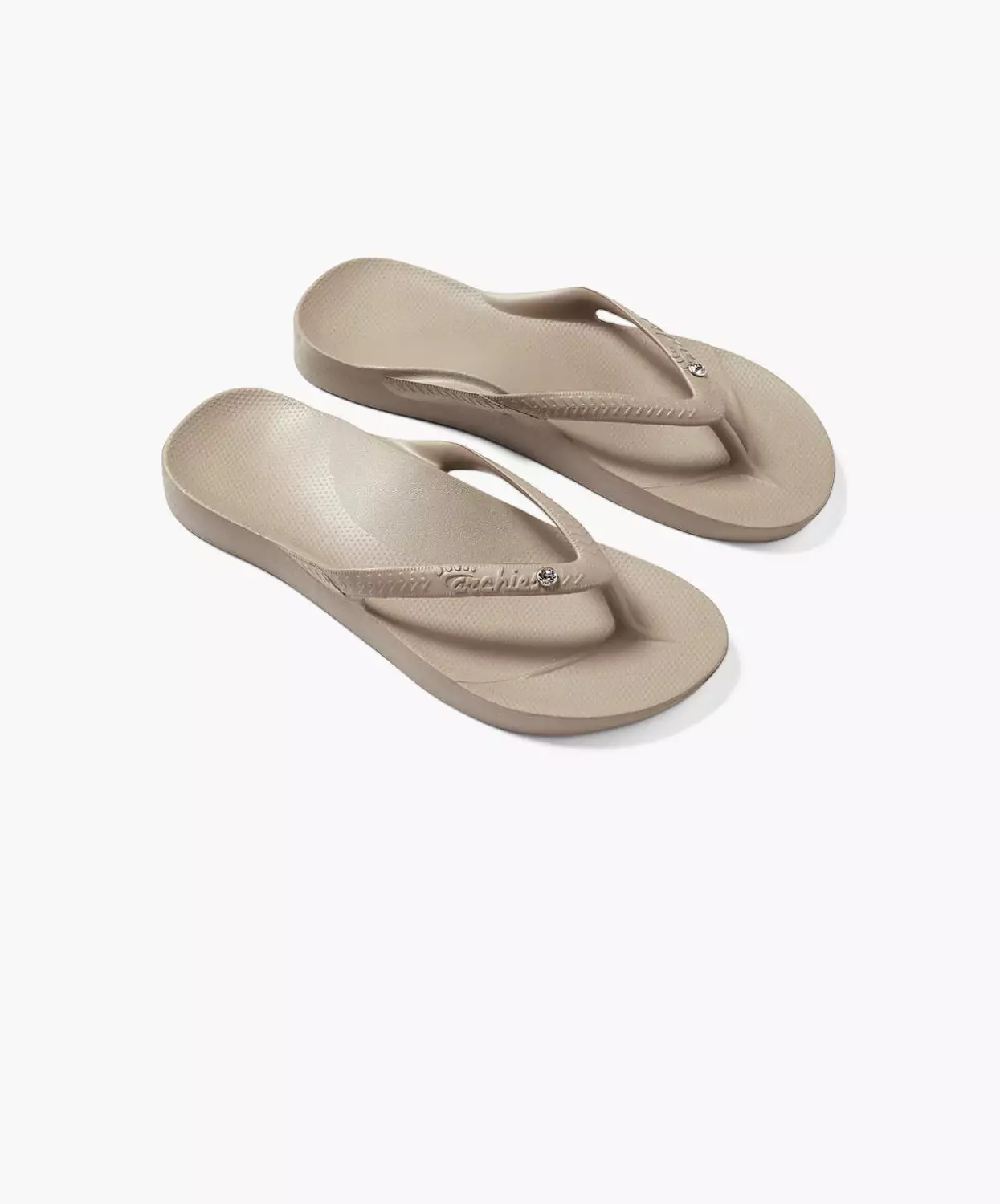 Archies Arch Support Crystal Taupe Thongs