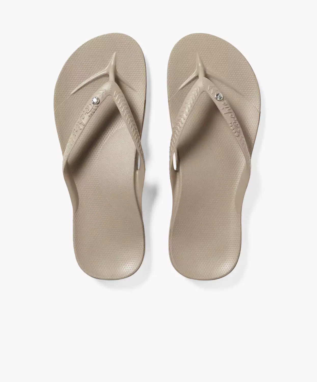 Archies Arch Support Crystal Taupe Thongs