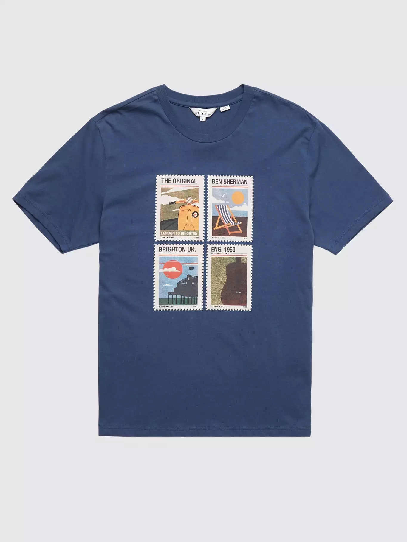 Ben Sherman Mens 'Travel Stamps' T-Shirt