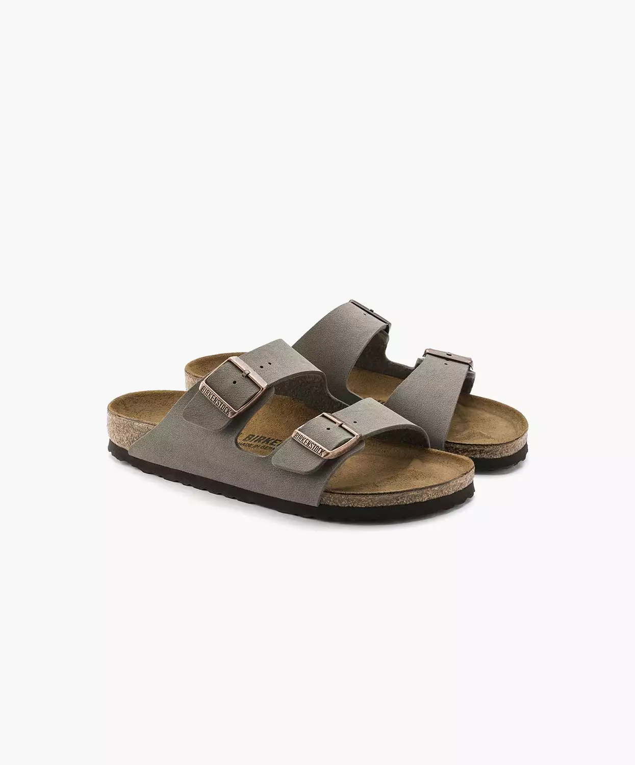 Birkenstock Arizona BirkiBuc Stone Sandals