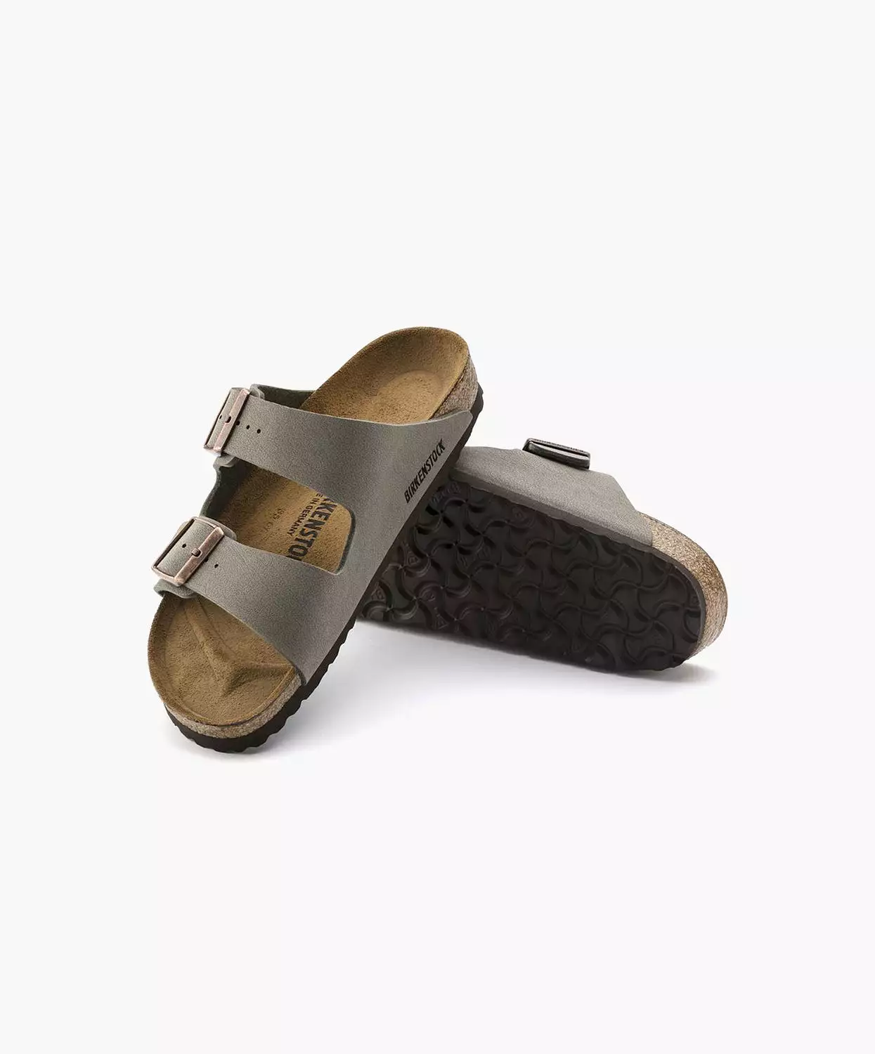 Birkenstock Arizona BirkiBuc Stone Sandals