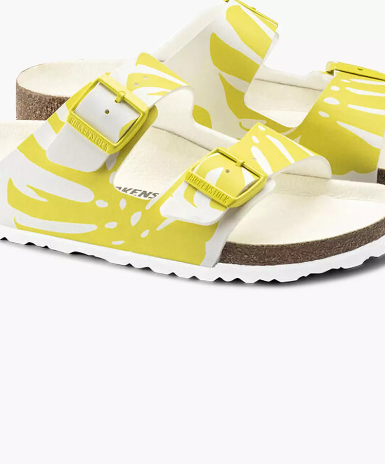 Birkenstock Arizona Monstera Birko-Flor White/Lime Sour Sandals