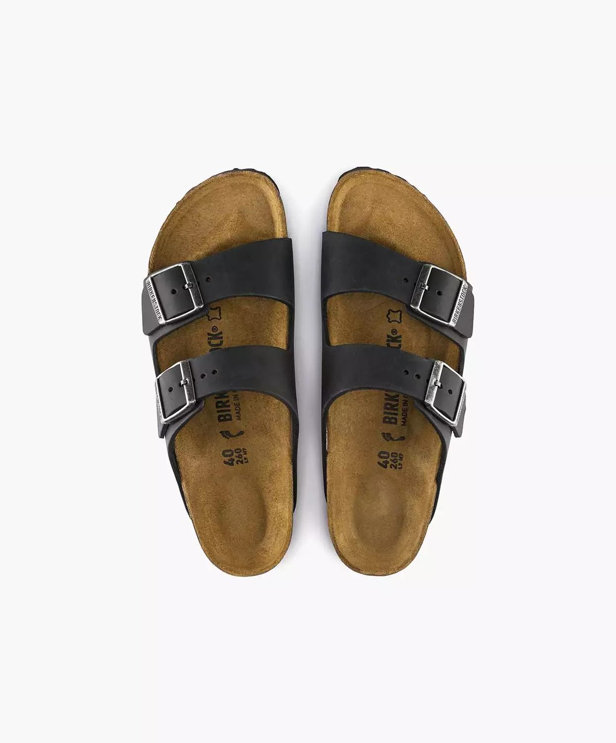 Birkenstock Arizona Oiled Leather Black Sandals