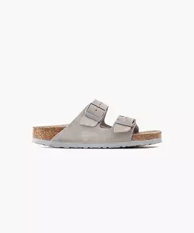 Birkenstock Arizona Suede Leather Stone Coin (Light Sole) Soft Footbed Sandals