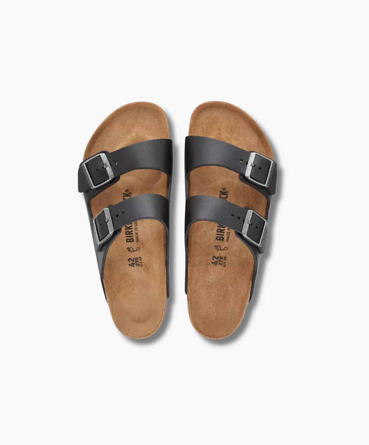 Birkenstock Arizona Vintage Leather Wood Black Sandals