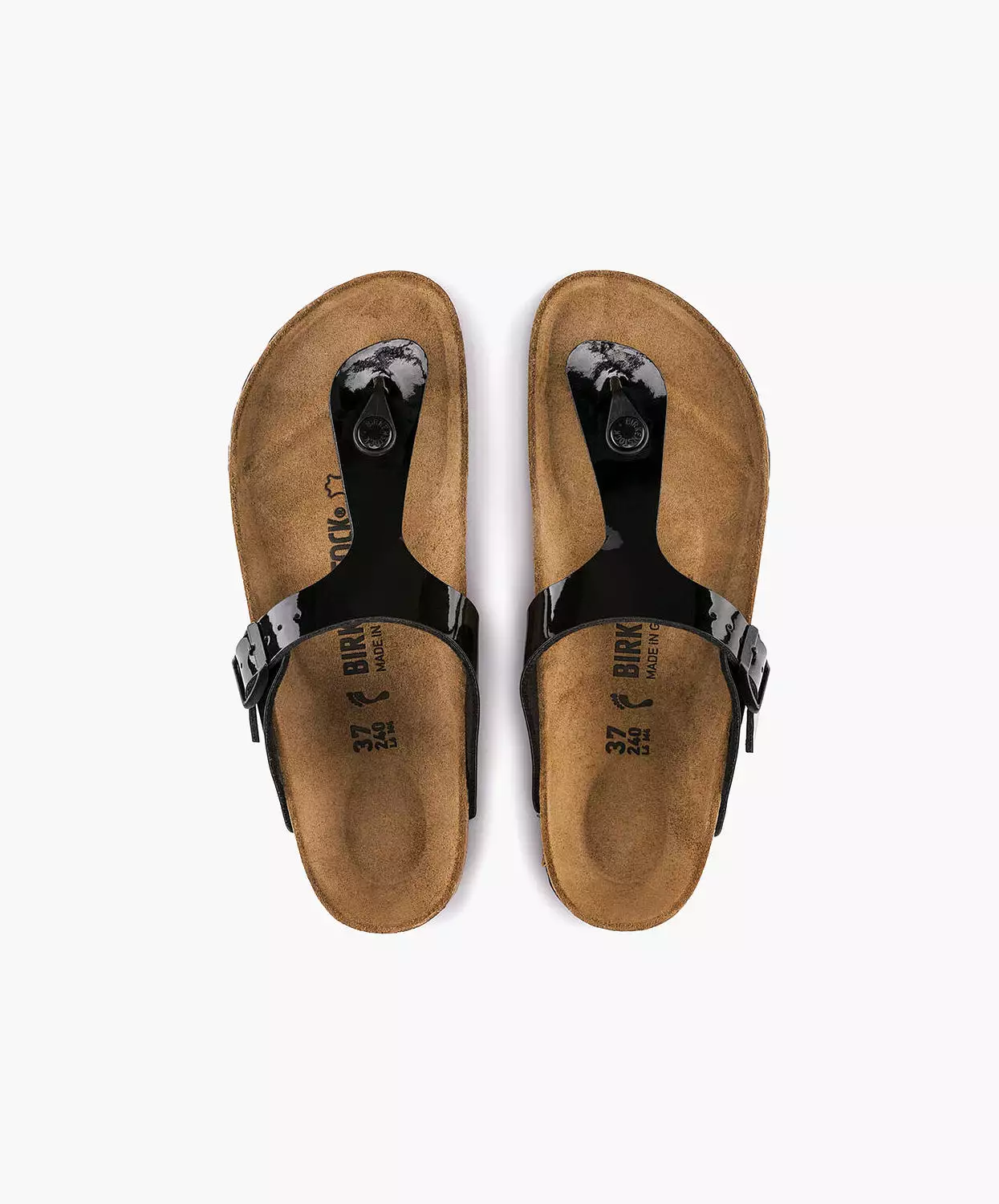 Birkenstock Gizeh Birko-Flor Black Patent Sandals