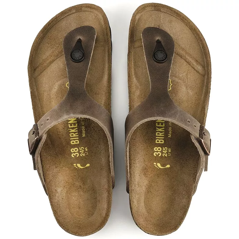 Birkenstock Gizeh Oiled Leather Tobacco Sandals