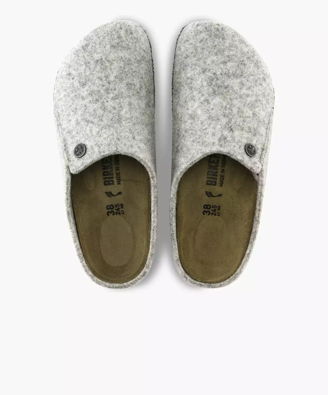 Birkenstock Kids Zermatt Wool Felt Light Grey Clogs