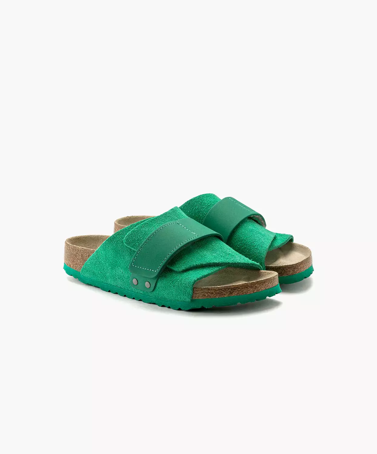 Birkenstock Kyoto Suede Leather Bold Green Sandals