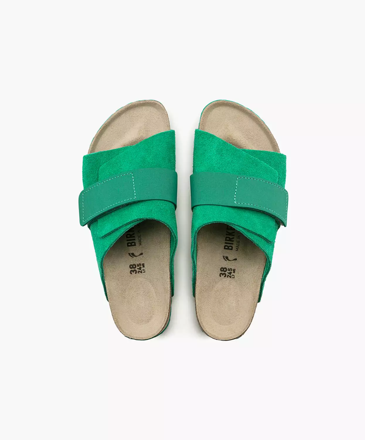 Birkenstock Kyoto Suede Leather Bold Green Sandals