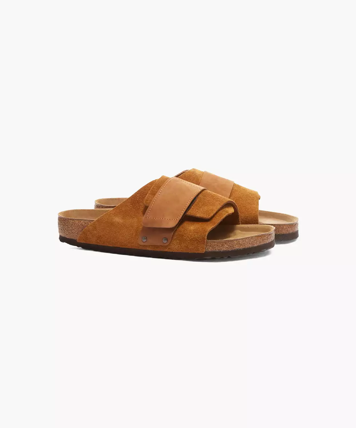 Birkenstock Kyoto Suede/Nubuck Leather Mink Sandals