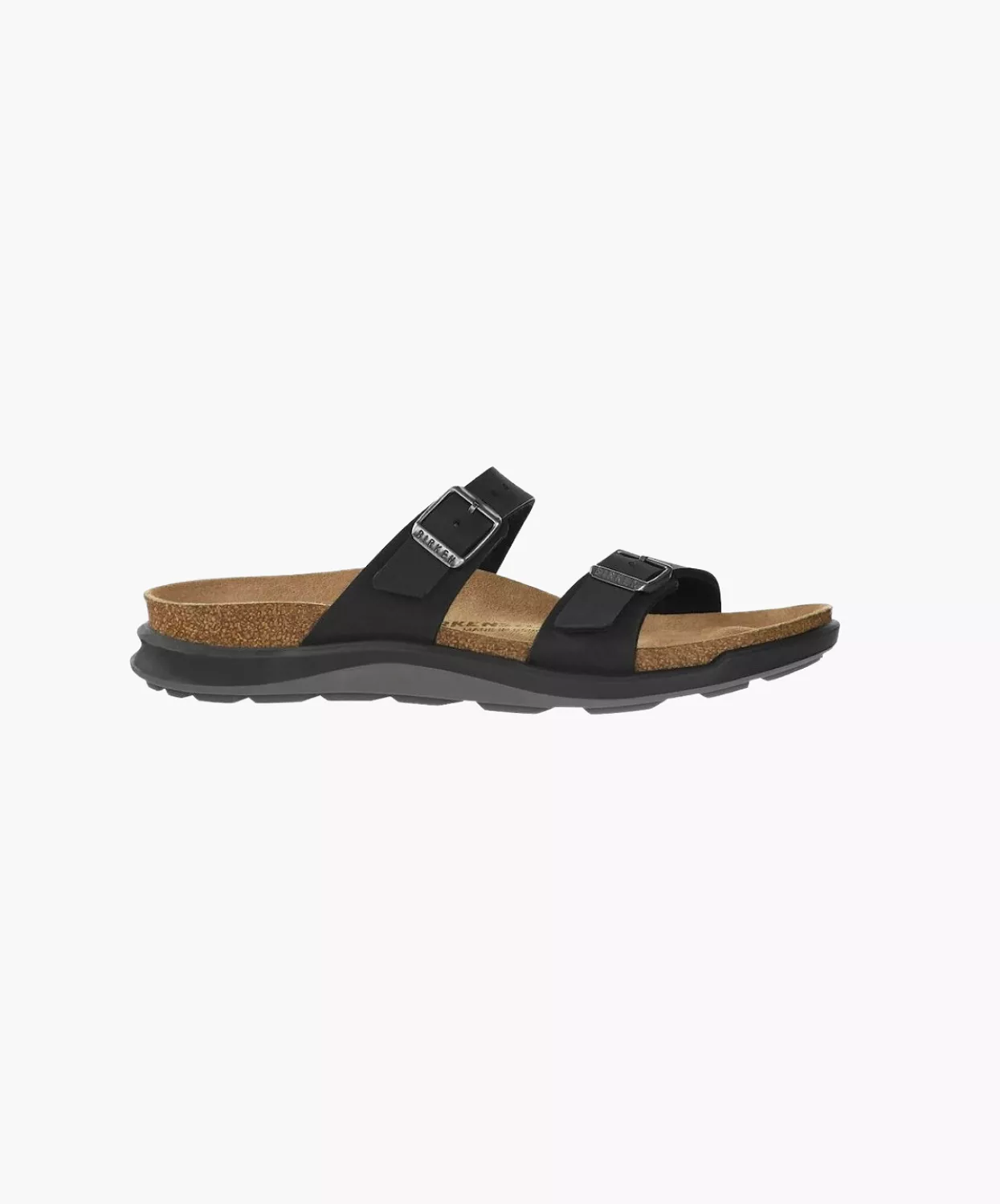 Birkenstock Sierra Cross Town Waxy Oiled Leather Black Sandals