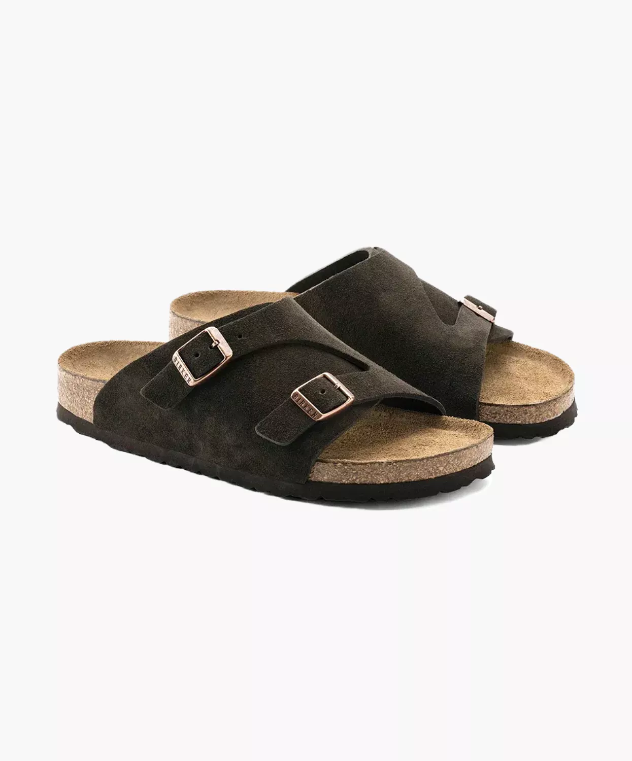 Birkenstock Zurich Suede Leather Mocca Soft Footbed Sandals