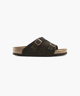 Birkenstock Zurich Suede Leather Mocca Soft Footbed Sandals