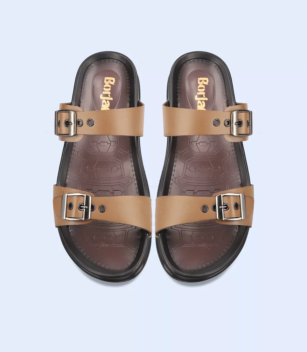 BM4661-BROWN-Men Slipper