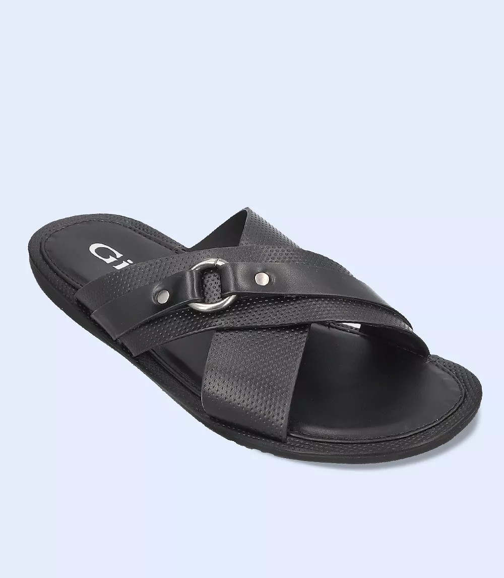 BM4846-BLACK-Men Slipper