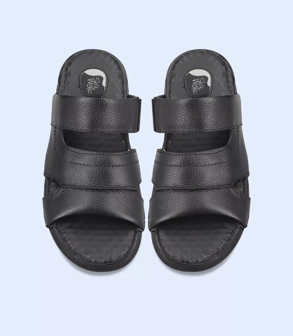 BM4857-BLACK-Men Comfort Slipper