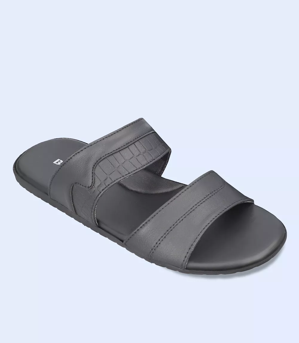 BM5634-BLACK-Men Casual Slipper