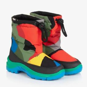 Boys Multicolour Patterned Snowboots