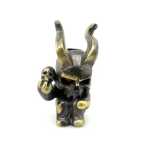 Brass Devil Skull Knife Beads - Edgy and Practical Outdoors and DIY Accessories