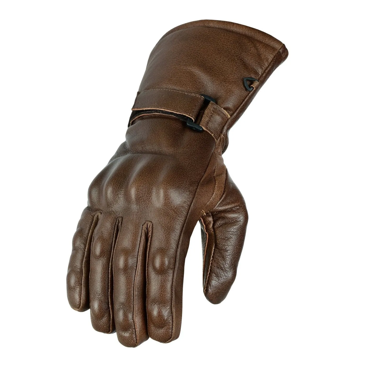 Brown, Black, Red or Stonewash Motorcycle Armored Thinsulate Leather Gloves