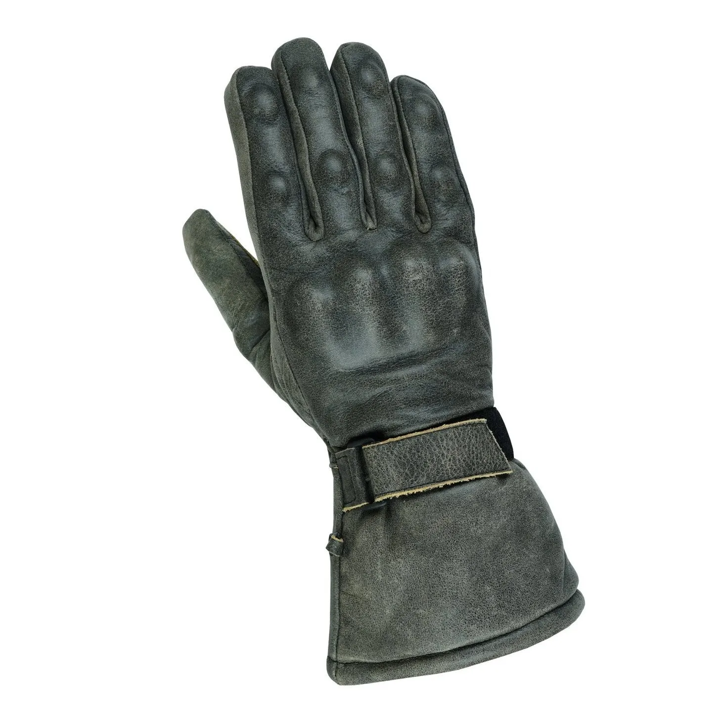 Brown, Black, Red or Stonewash Motorcycle Armored Thinsulate Leather Gloves