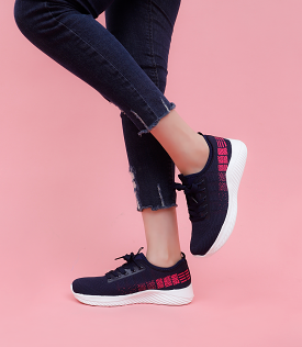 BW8249-NAVY/PINK-Women Sports Shoes