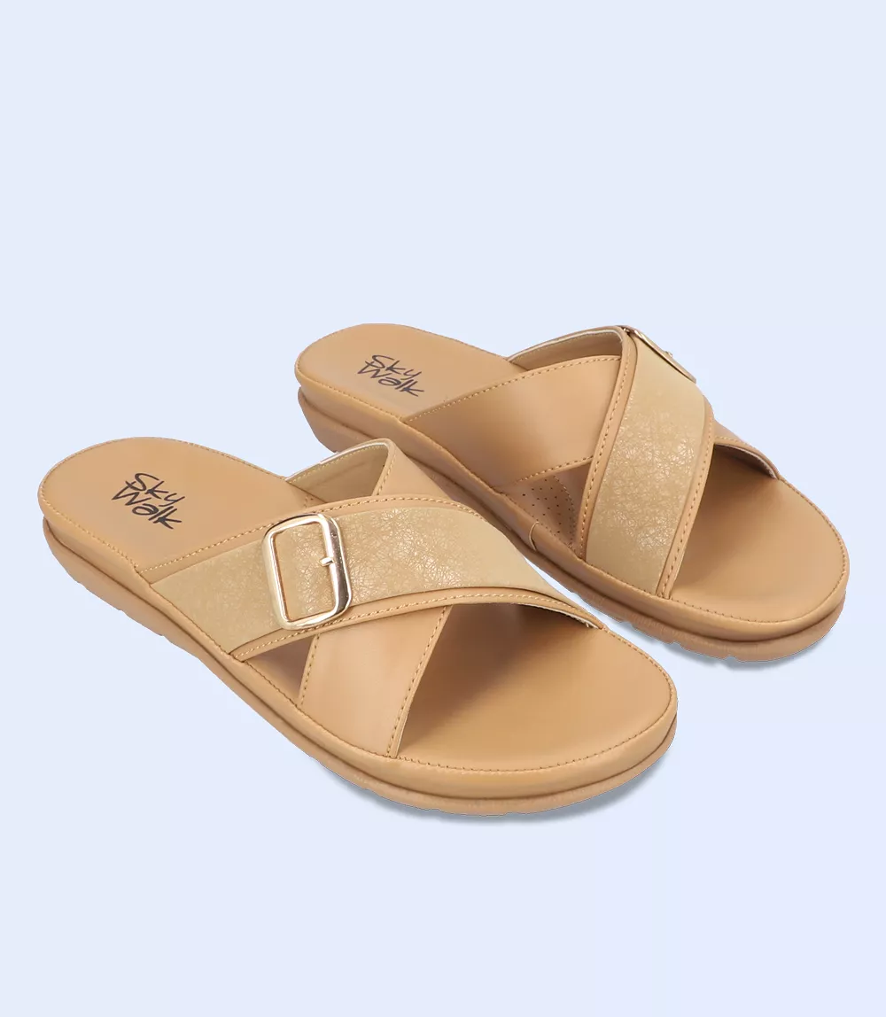 BW9256-Beige-Women Slipper