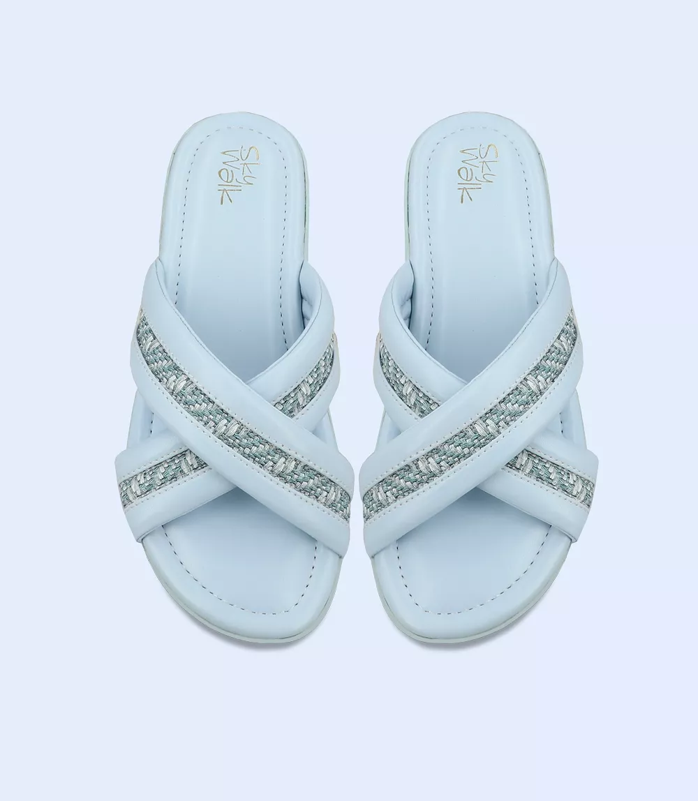 BW9751-LIGHT BLUE-Women Comfort Slipper