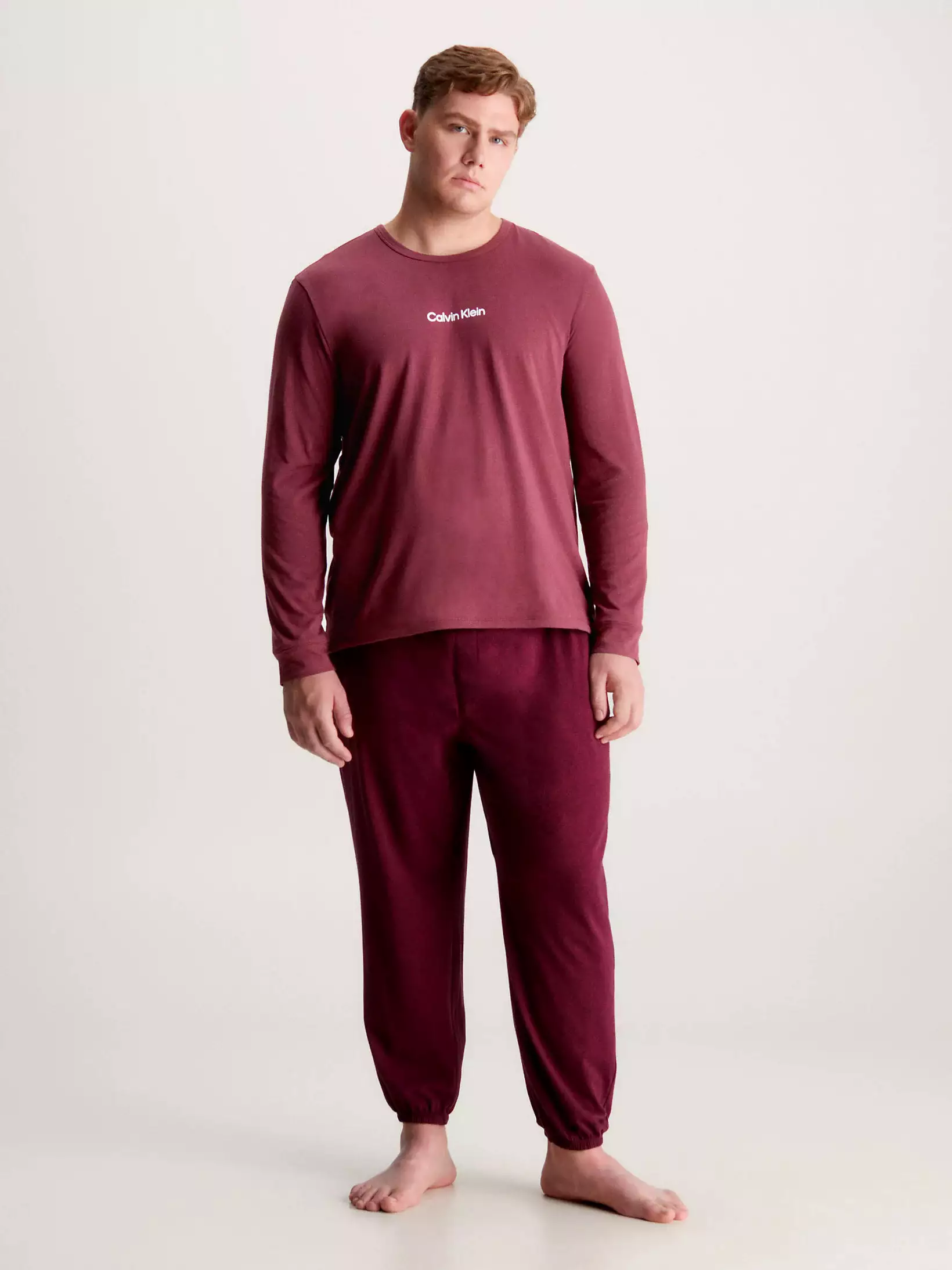 Calvin Klein Mens Long Sleeve Pj/ Pyjama Jogger Set