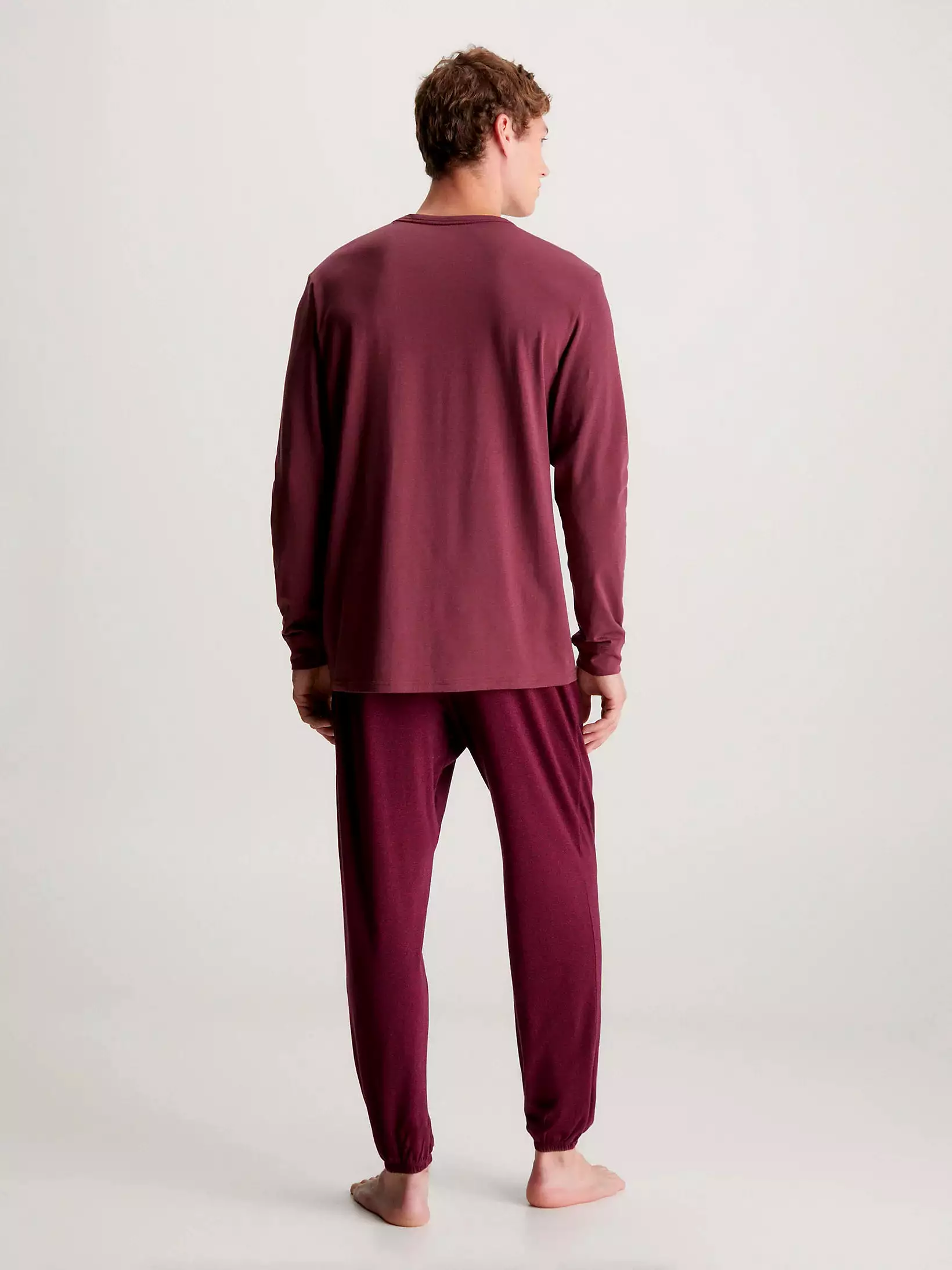 Calvin Klein Mens Long Sleeve Pj/ Pyjama Jogger Set