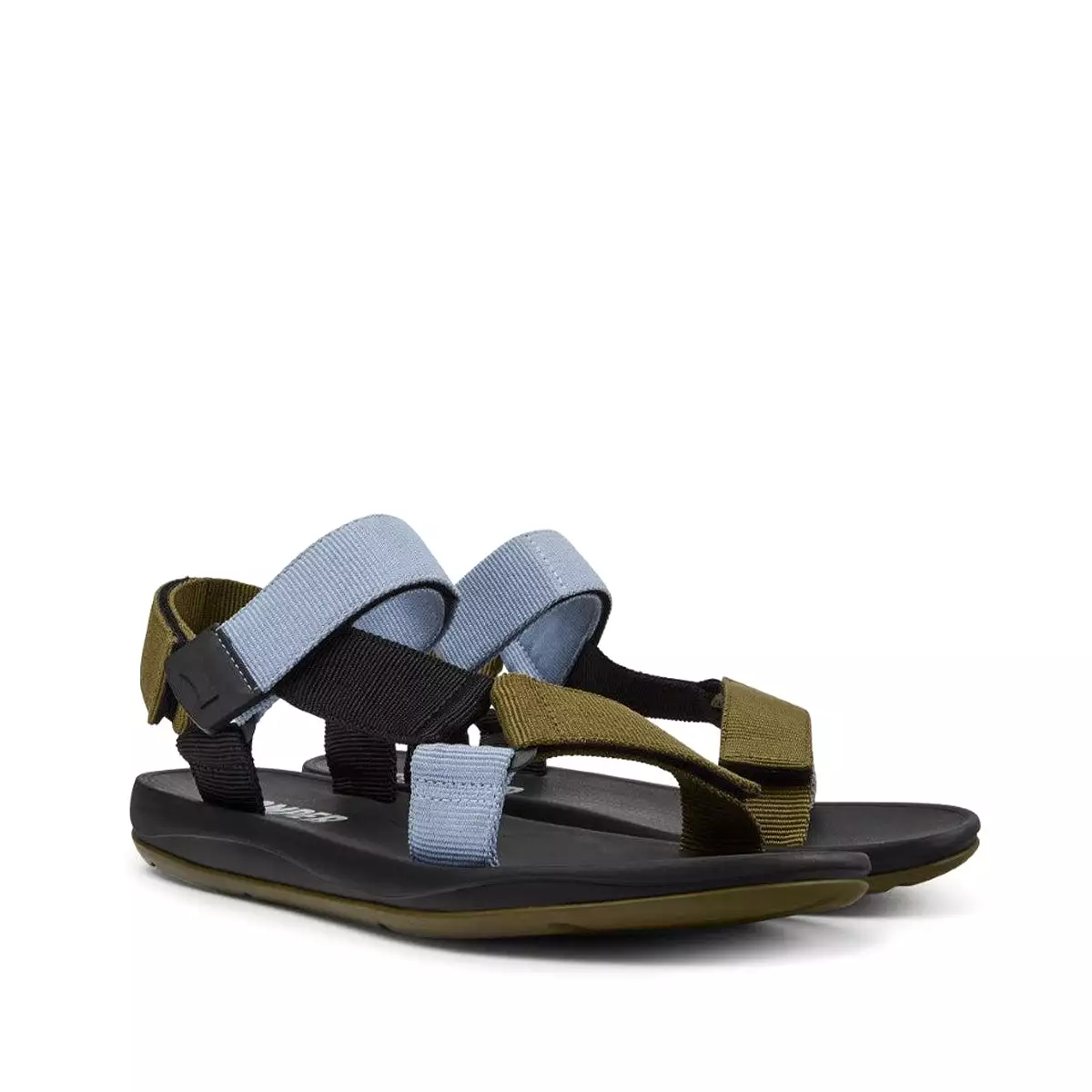 Camper Match Green, blue and black recycled sandals for men   