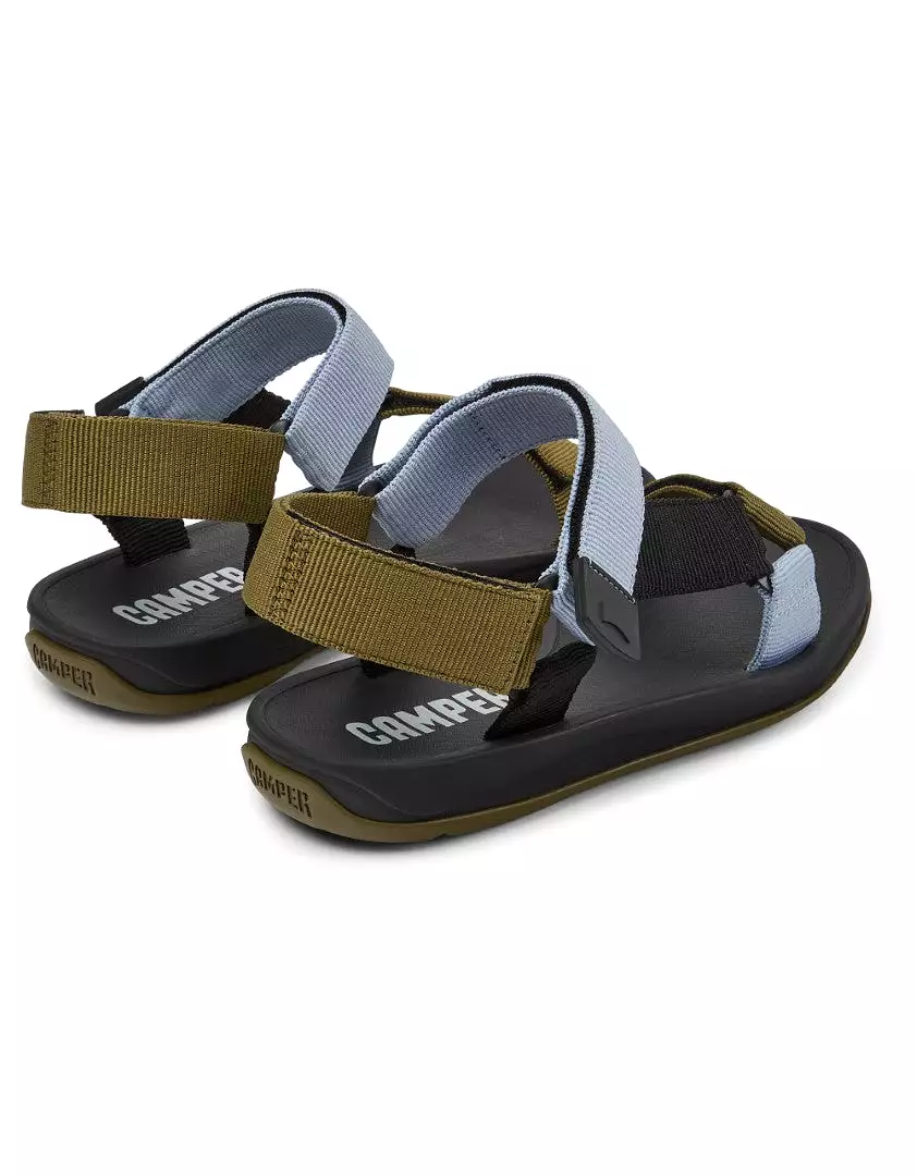 Camper Match Green, blue and black recycled sandals for men   