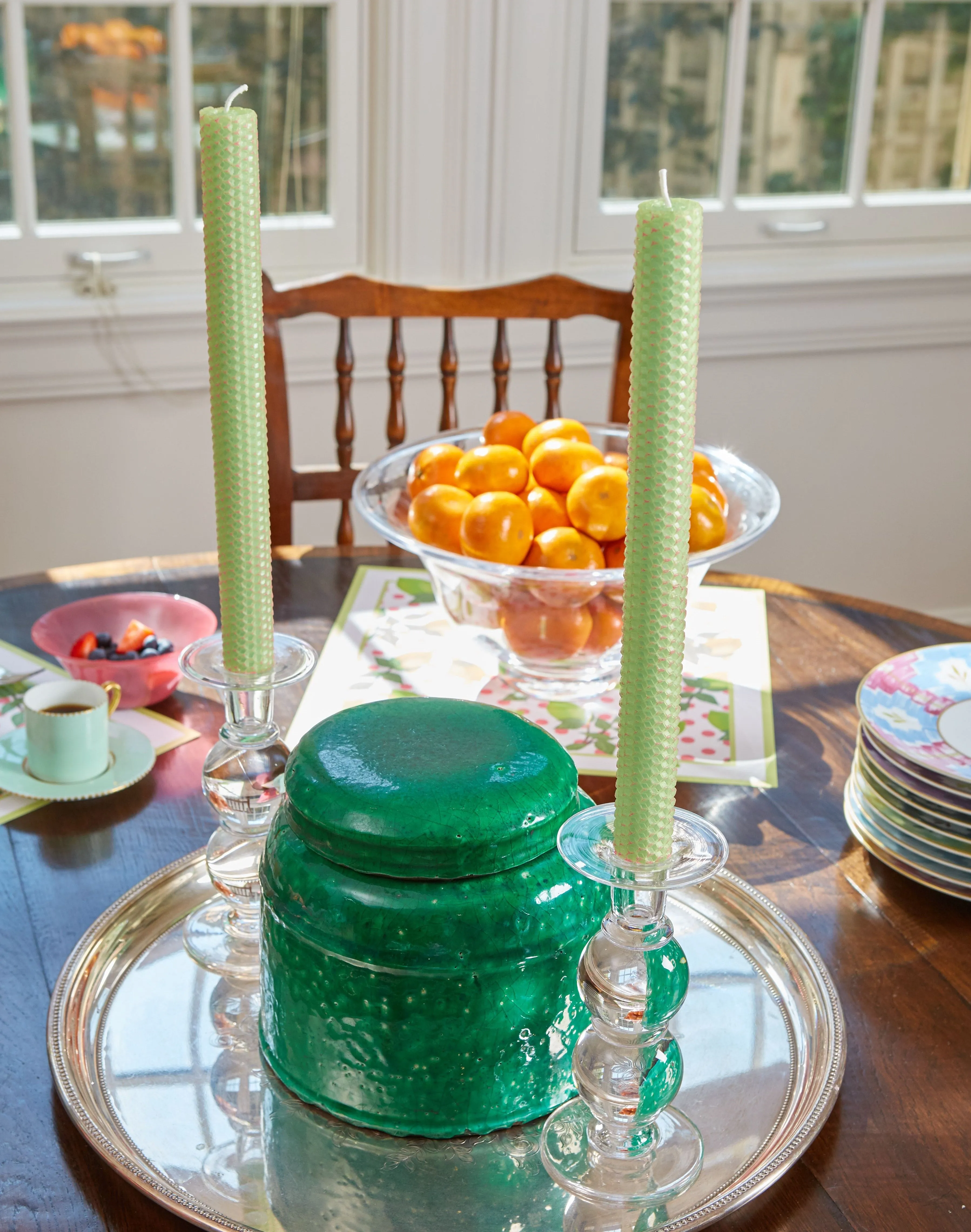 Chrysoprase Gem Candles