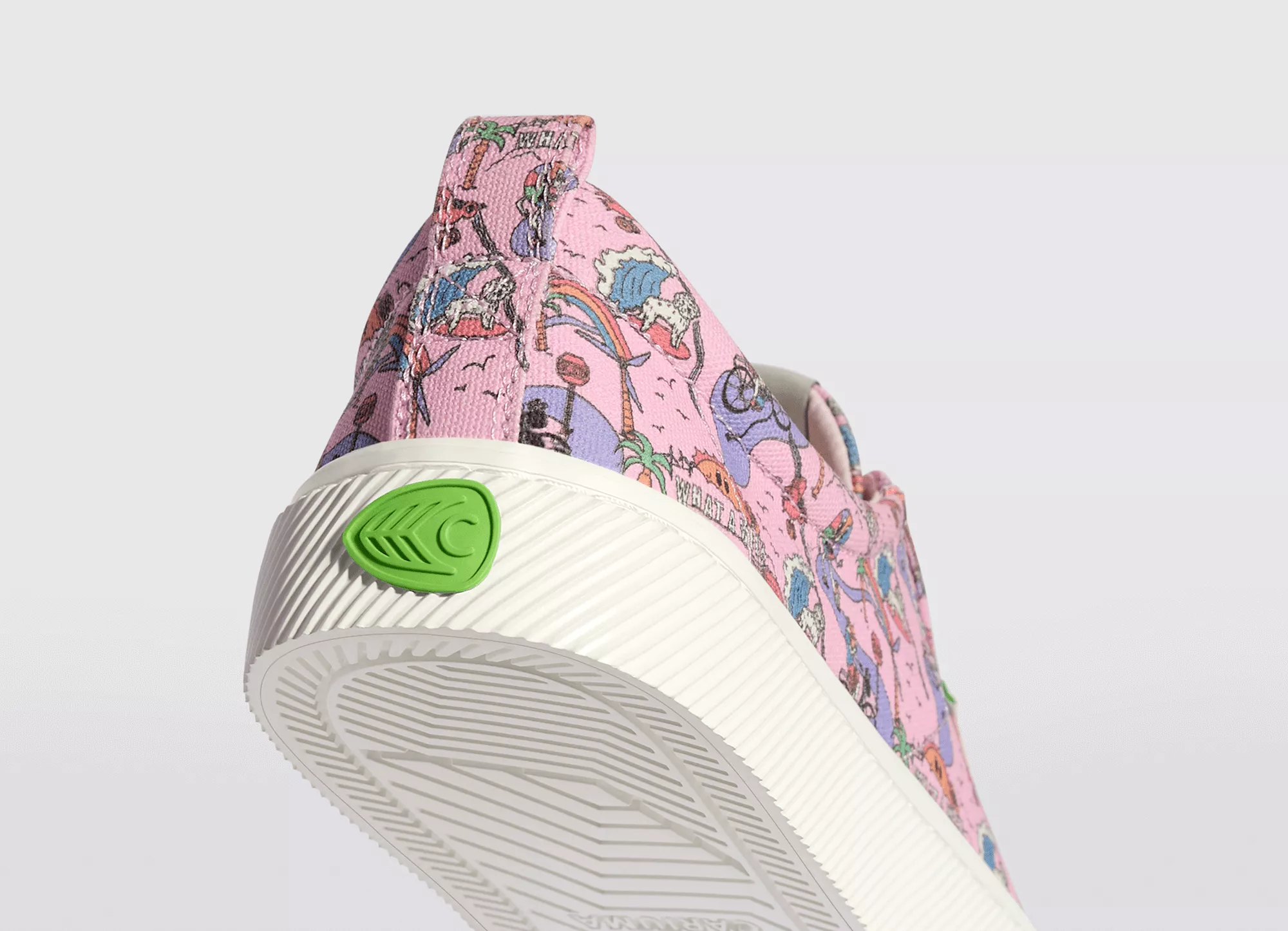 Crooked OCA Low Rose Graphic Print Canvas Sneaker Women