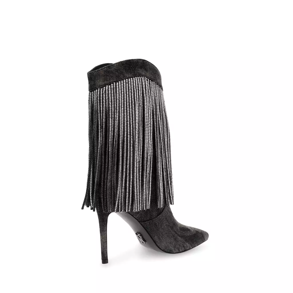 Delray Bootie BLK DENIM