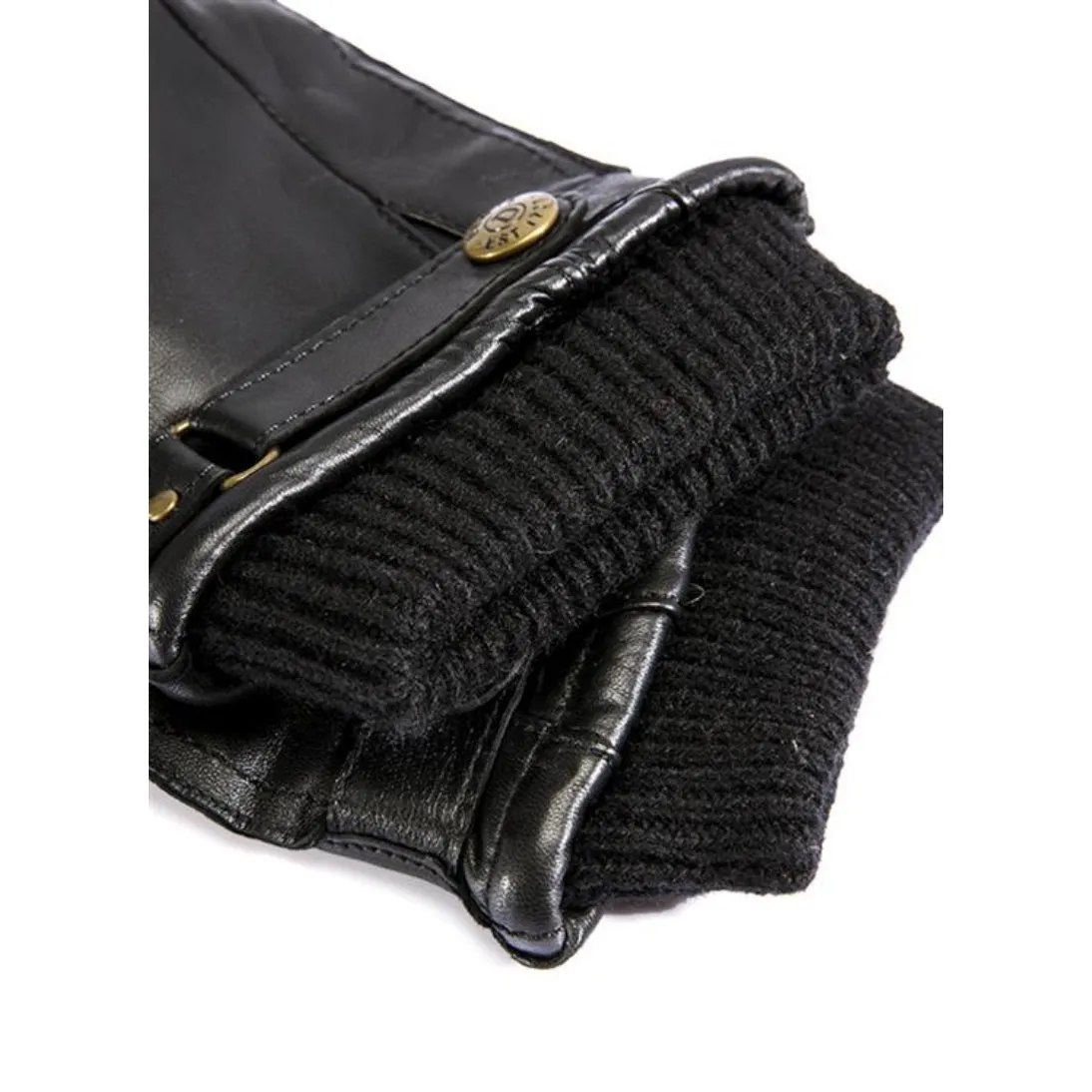 Dents Penrith Wool Blend-Lined Leather Gloves with Knitted Cuffs 5-9018 2 Colours