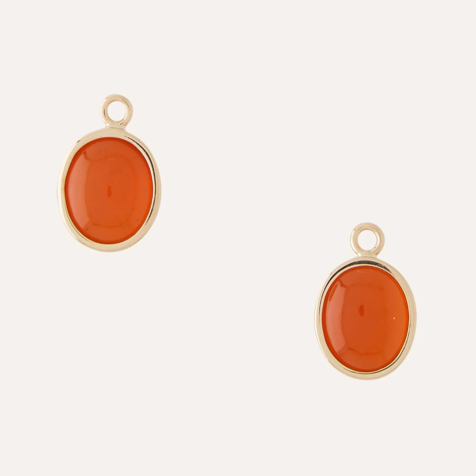 Fire Opal Oval Cabochon Drops