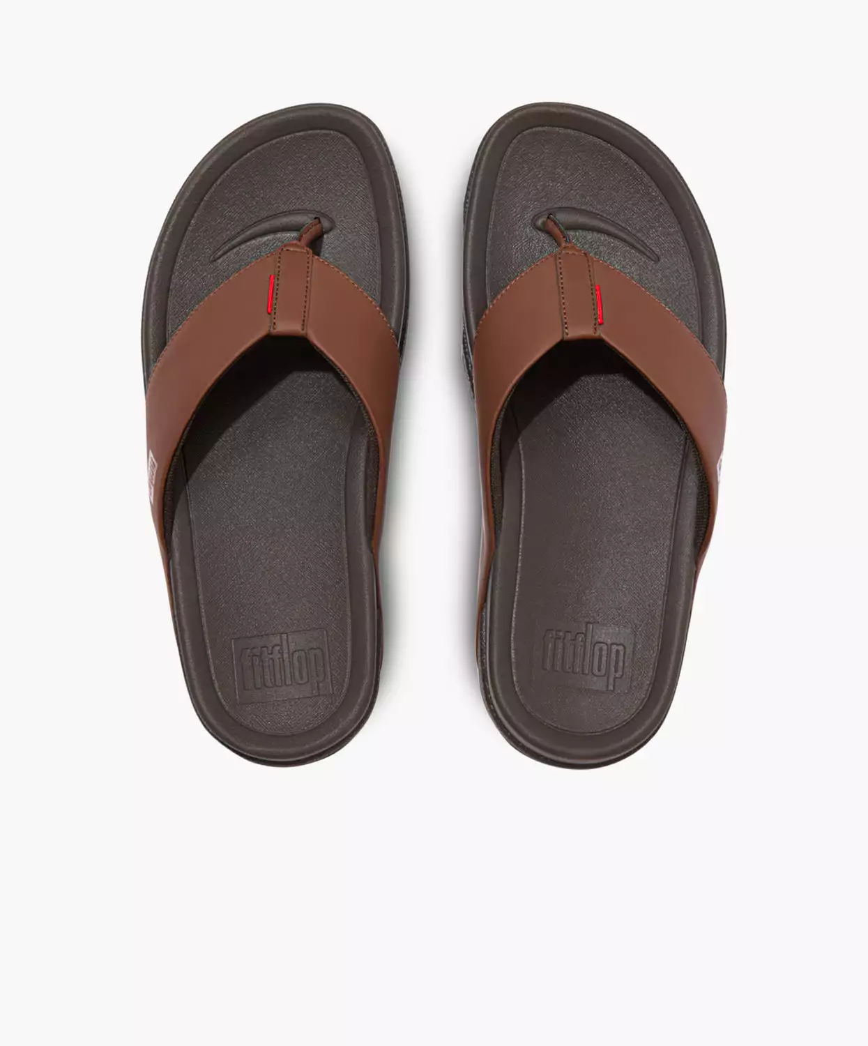 FitFlop Surfer Toe Post Mens Sandals Brown