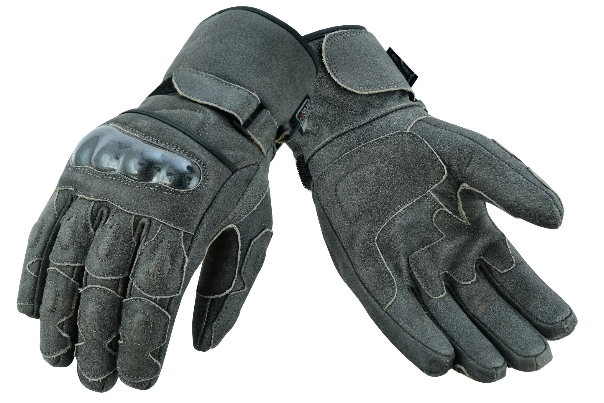 Gallanto Brown Motorcycle Armoured Thinsulate Leather Gloves