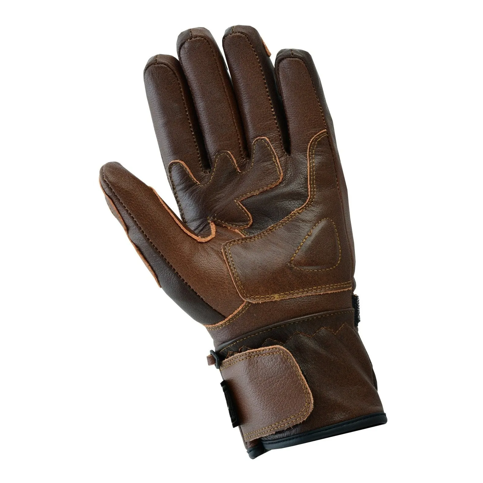 Gallanto Brown Motorcycle Armoured Thinsulate Leather Gloves