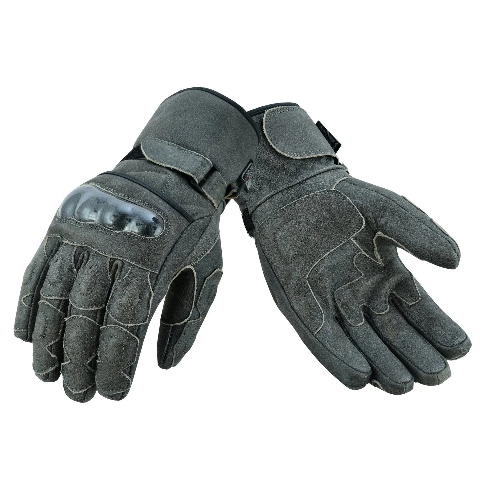 Gallanto Stonewash Motorcycle Armoured Thinsulate Leather Gloves