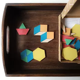 GEOMETRIC PATTERN WOODEN BLOCKS (40 PIECES)