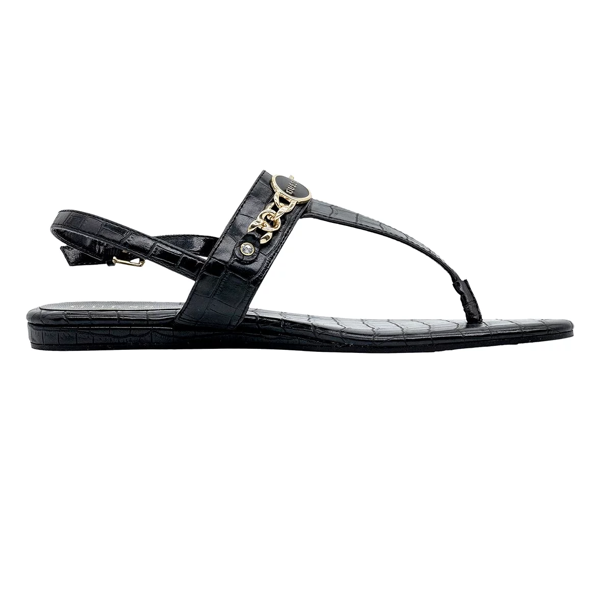 Guess Logo Chain Thong Sandals