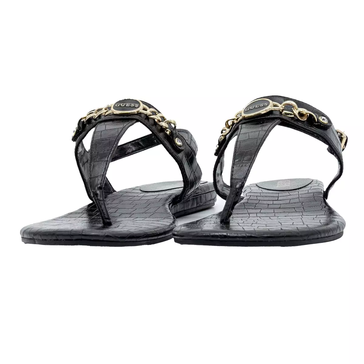 Guess Logo Chain Thong Sandals