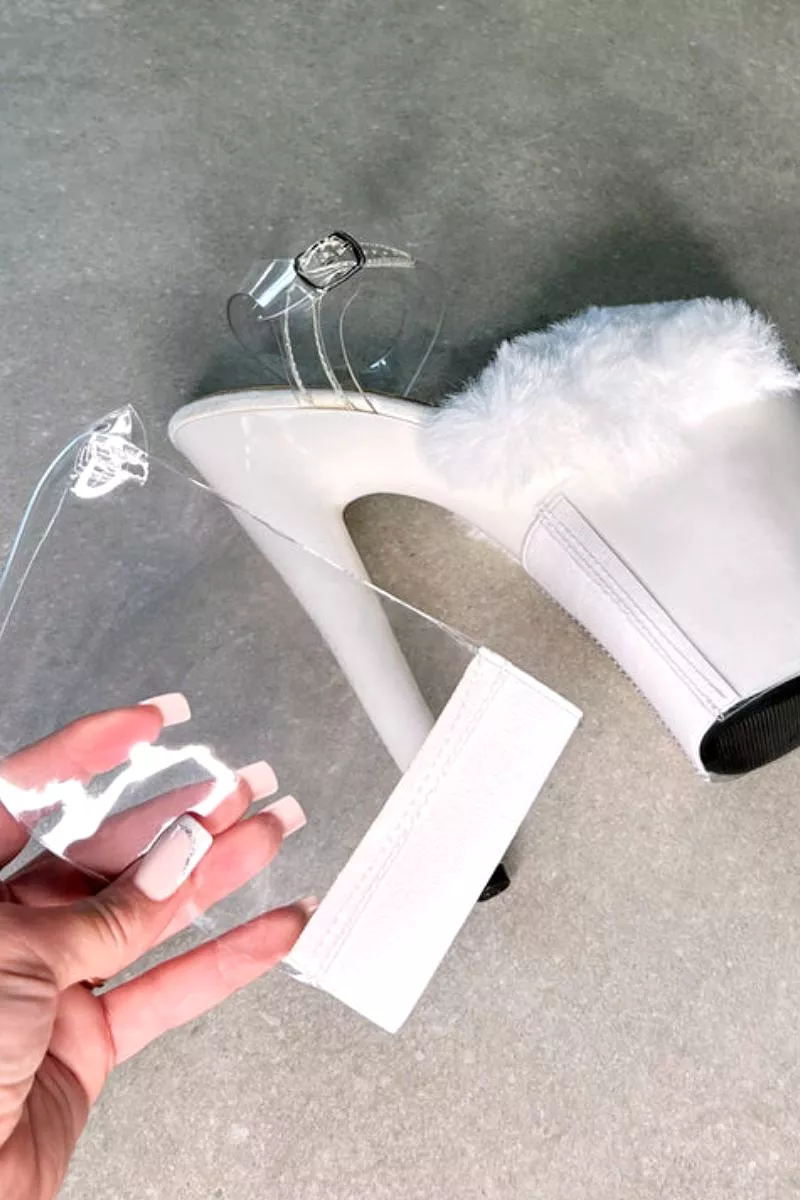 Hella Heels Stiletto Protectors - Clear & White