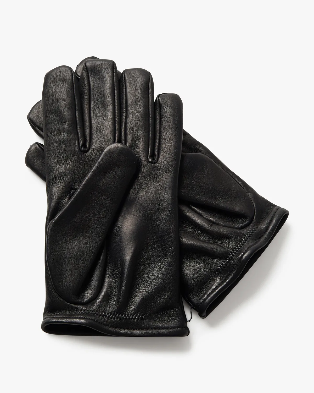 His Leather Gloves - Black