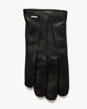 His Leather Gloves - Black