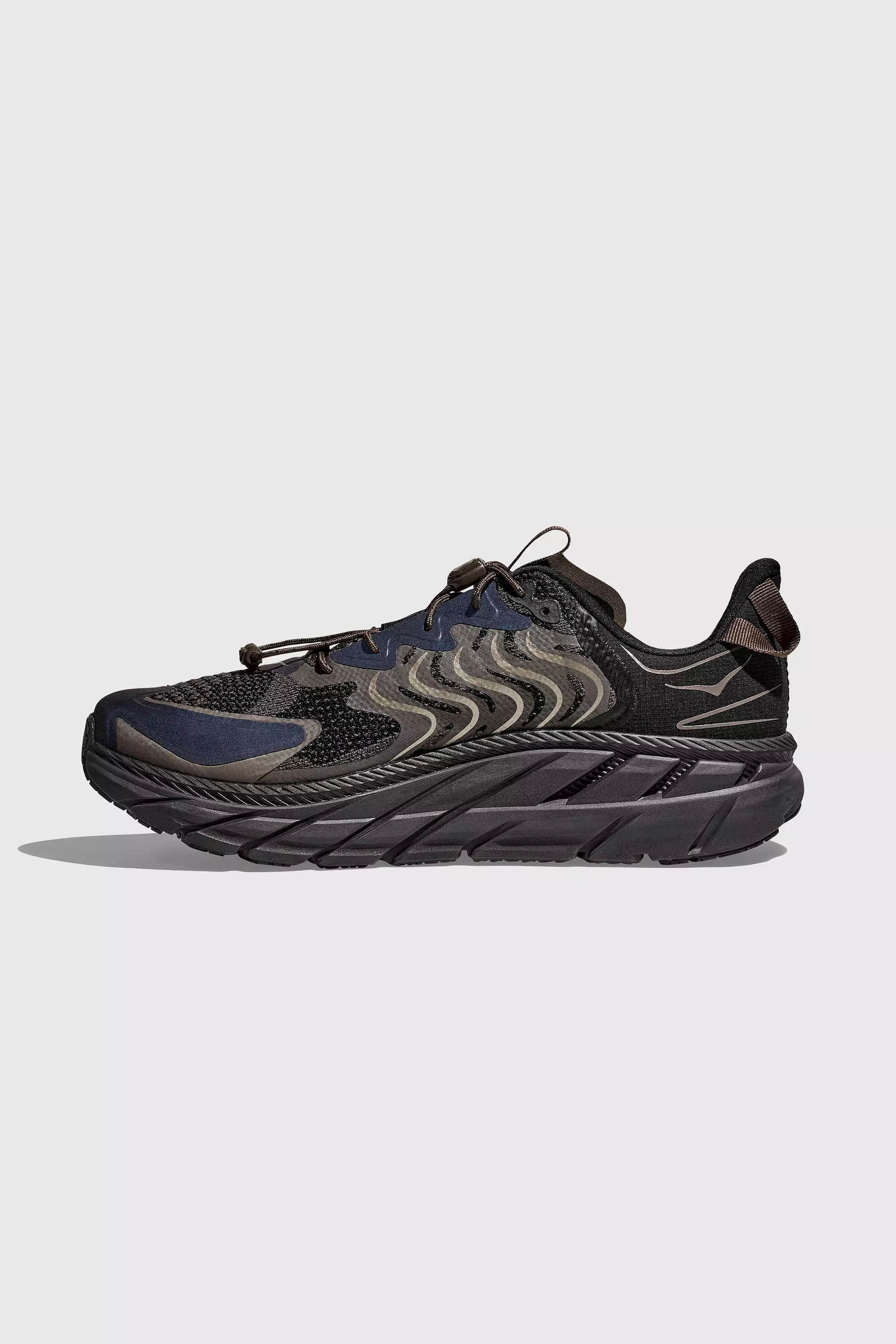 HOKA X SATISFY Clifton LS Unisex Sneaker in Forged Iron/Black