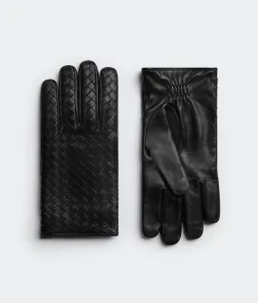 Intrecciato Leather Gloves